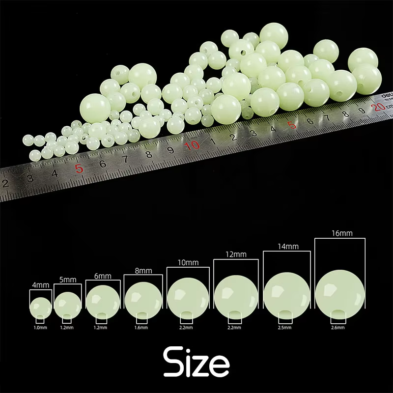 Fishing Equipment Bag - 100pcs/bag Luminous Beads 4mm 5mm 6mm