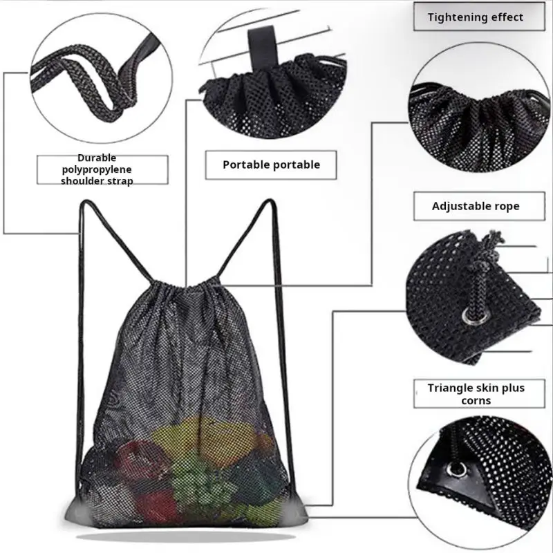 Mesh backpack with rope, quick - Fishing Equipment Bag ulasan dan harga