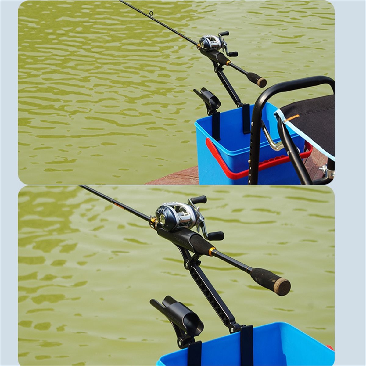 POPULAR-2pcs Adjustable Bucket - Rod Holder Fishing ulasan dan harga