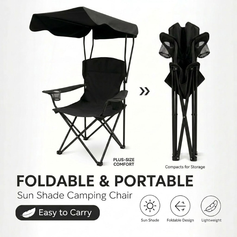 Outdoor Camping Chair With Awn - Fishing Equipment Bag ulasan dan harga