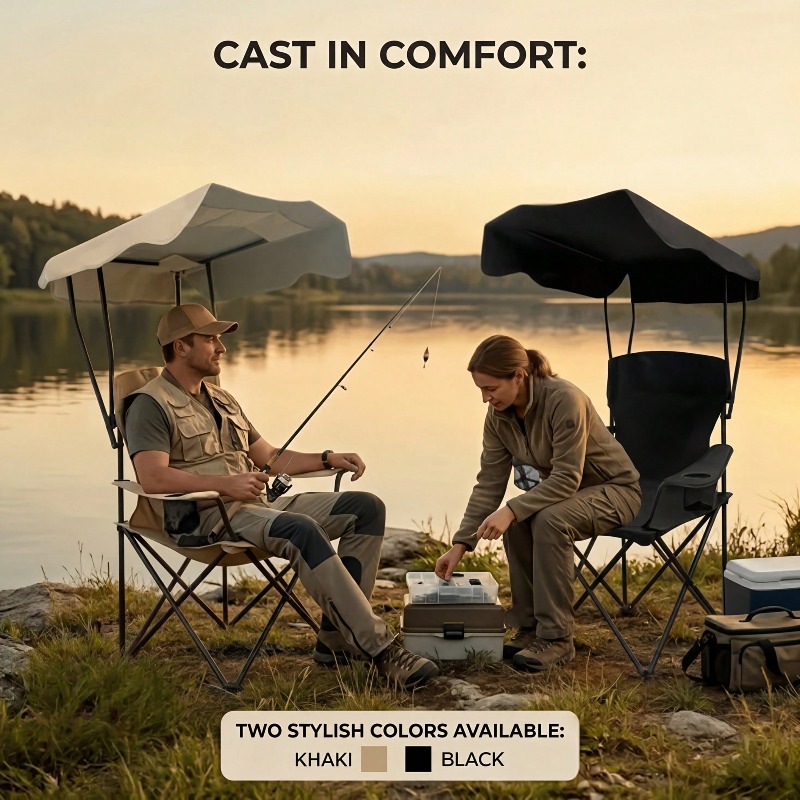 Outdoor Camping Chair With Awn - Fishing Equipment Bag ulasan dan harga