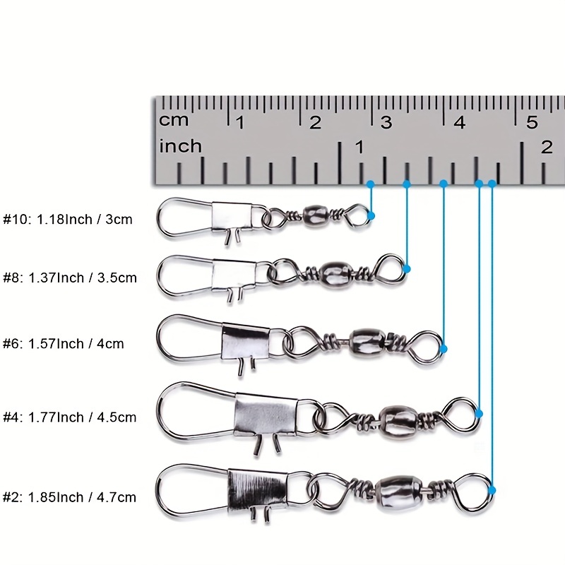 50/200pcs Barrel Snap Swivel F - Ice Fishing Tip Up ulasan dan harga